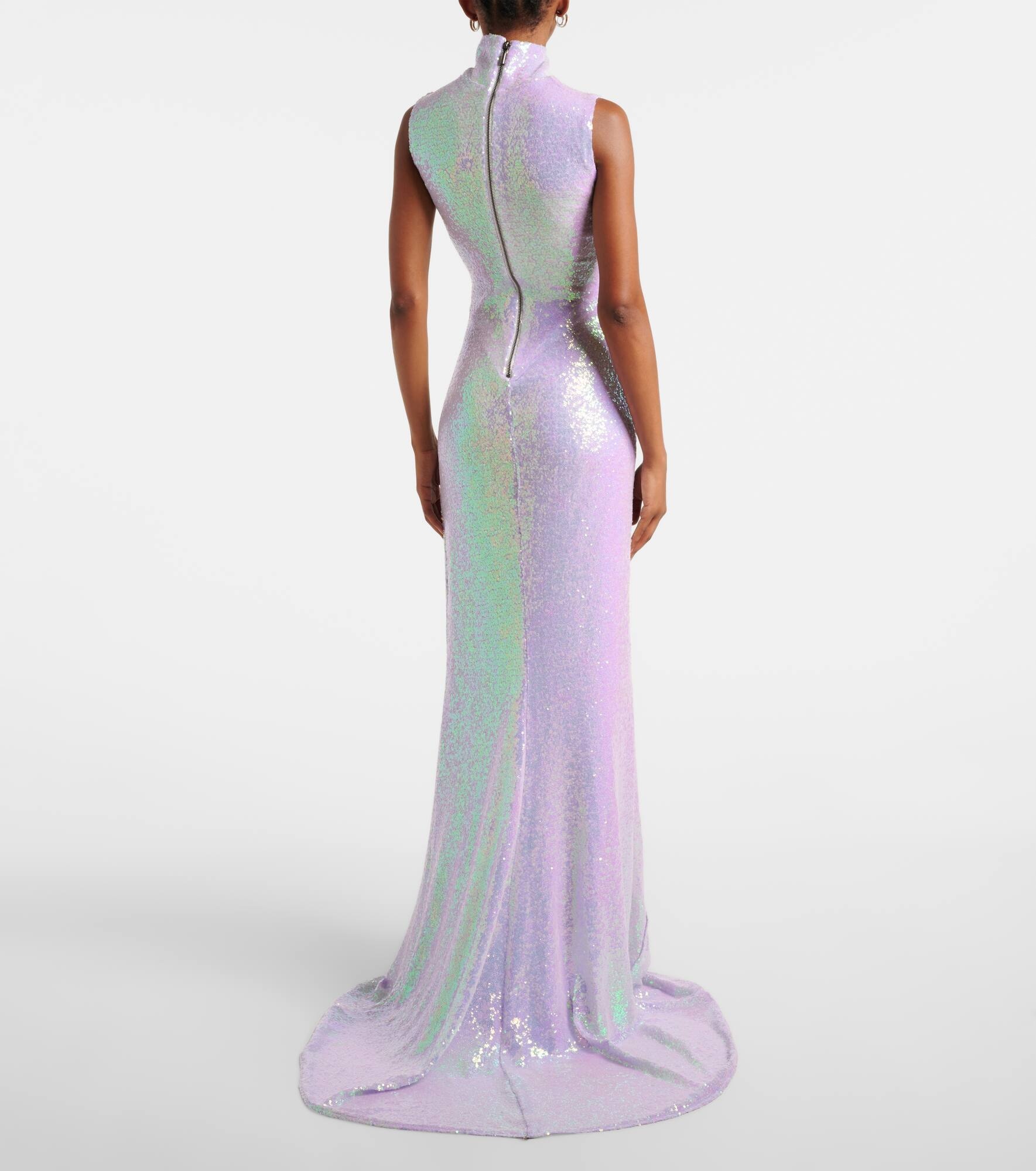 Radiella Wave ruffled sequined gown - 3