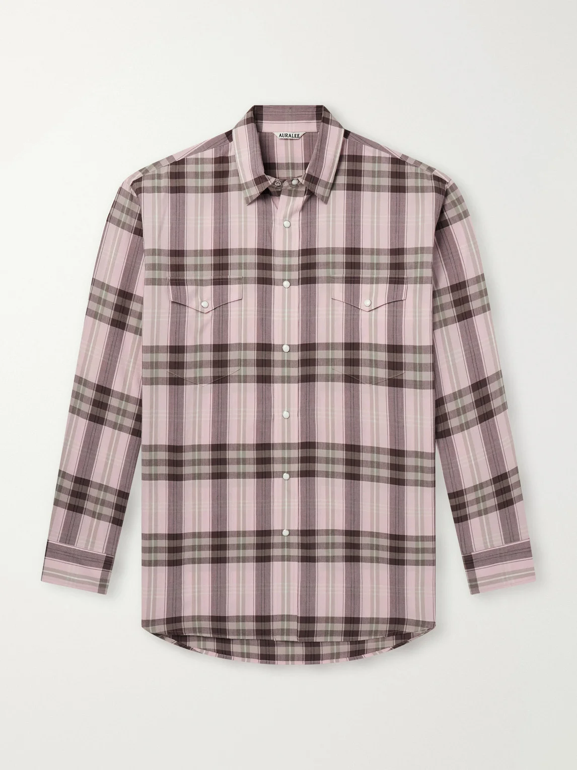 Checked Cotton and Silk-Blend Flannel Shirt - 1