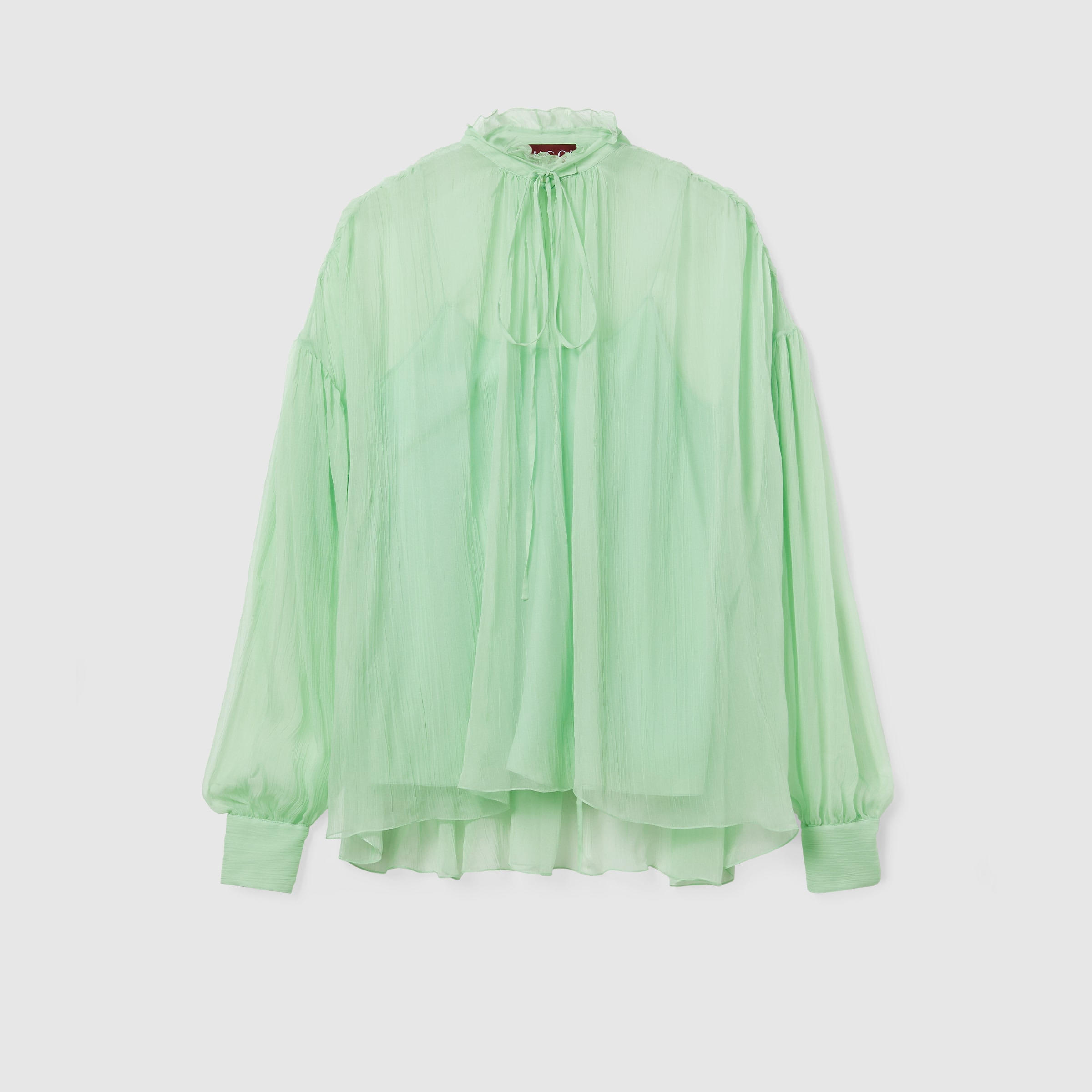 Silk chiffon creponne top - 1