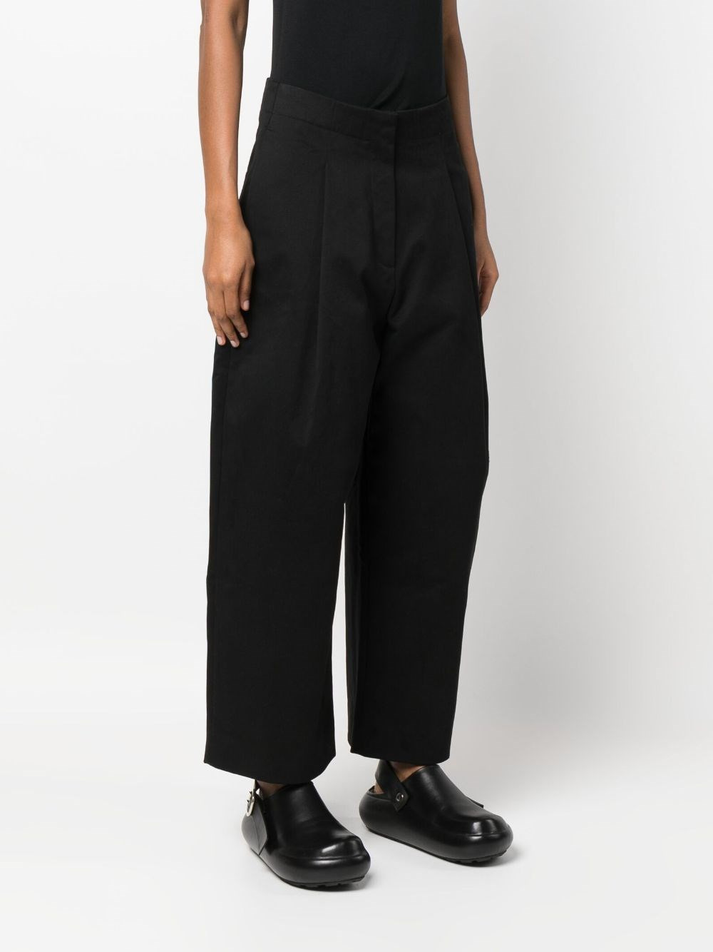 Cotton wide-leg trousers - 4
