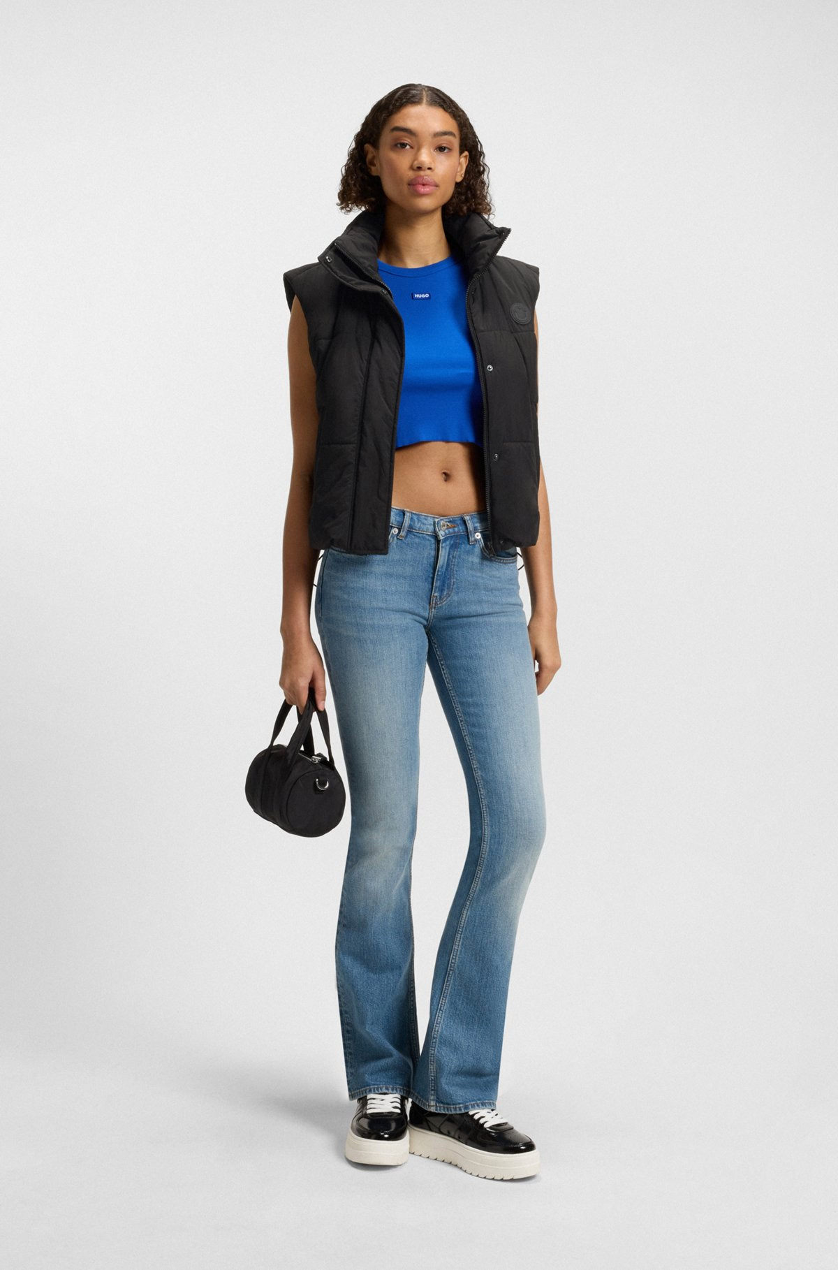 WATER-REPELLENT GILET WITH SILICONE HUGO BADGE - 3