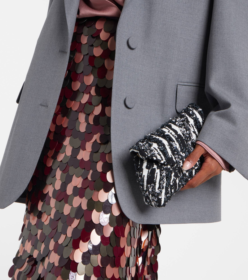 Sequined jacquard clutch 6