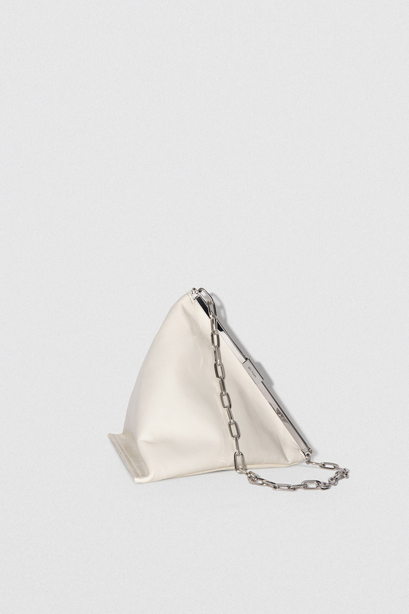 BY FAR Prisma Limewash Creased Leather Top-Handle Bag outlook