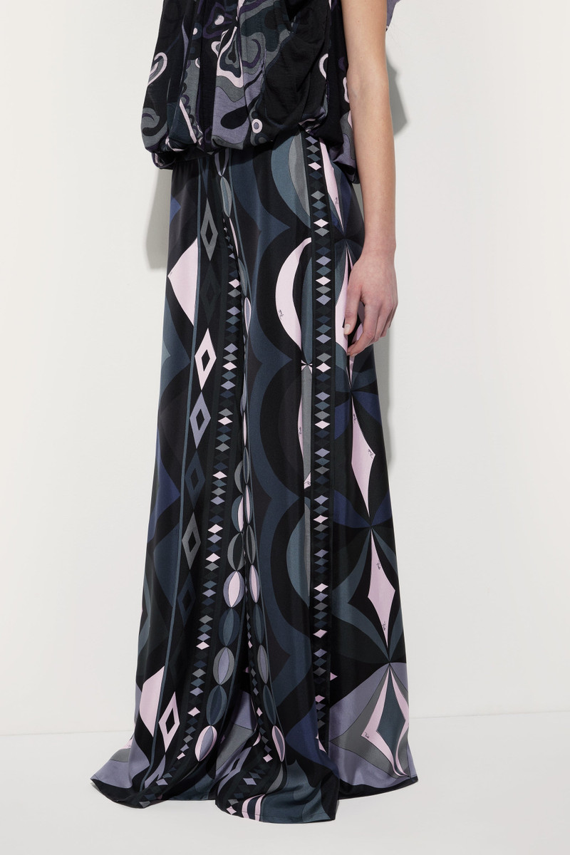 COLLANE PRINT SILK PALAZZO PANTS 5