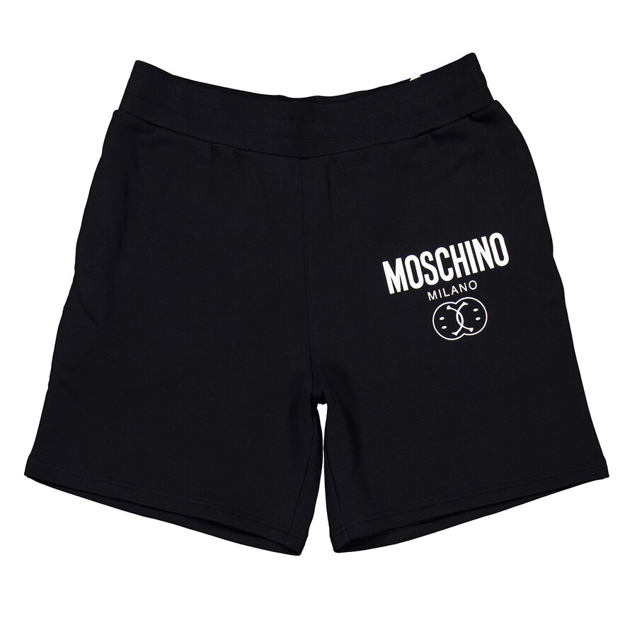 Moschino Smiley Logo Print Cotton Shorts - 5