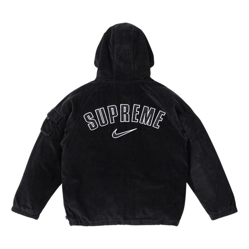 Supreme x Nike Arc Corduroy Hooded Jacket 'Black White' SUP-SS22-823 - 2
