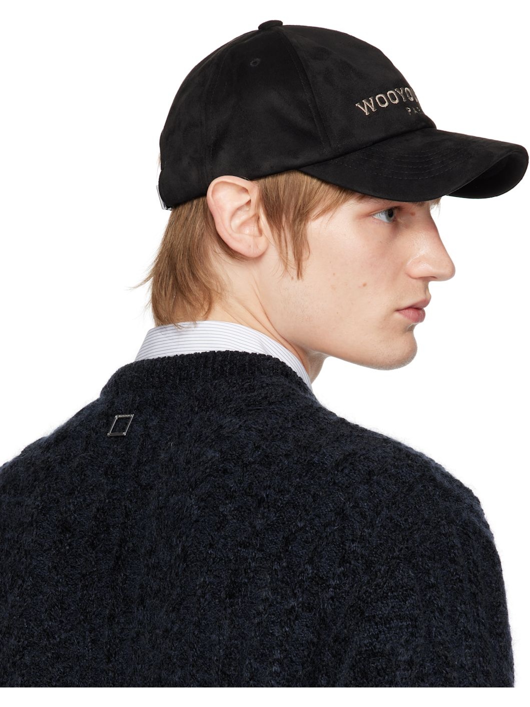 Black Embroidered Ball Cap - 3