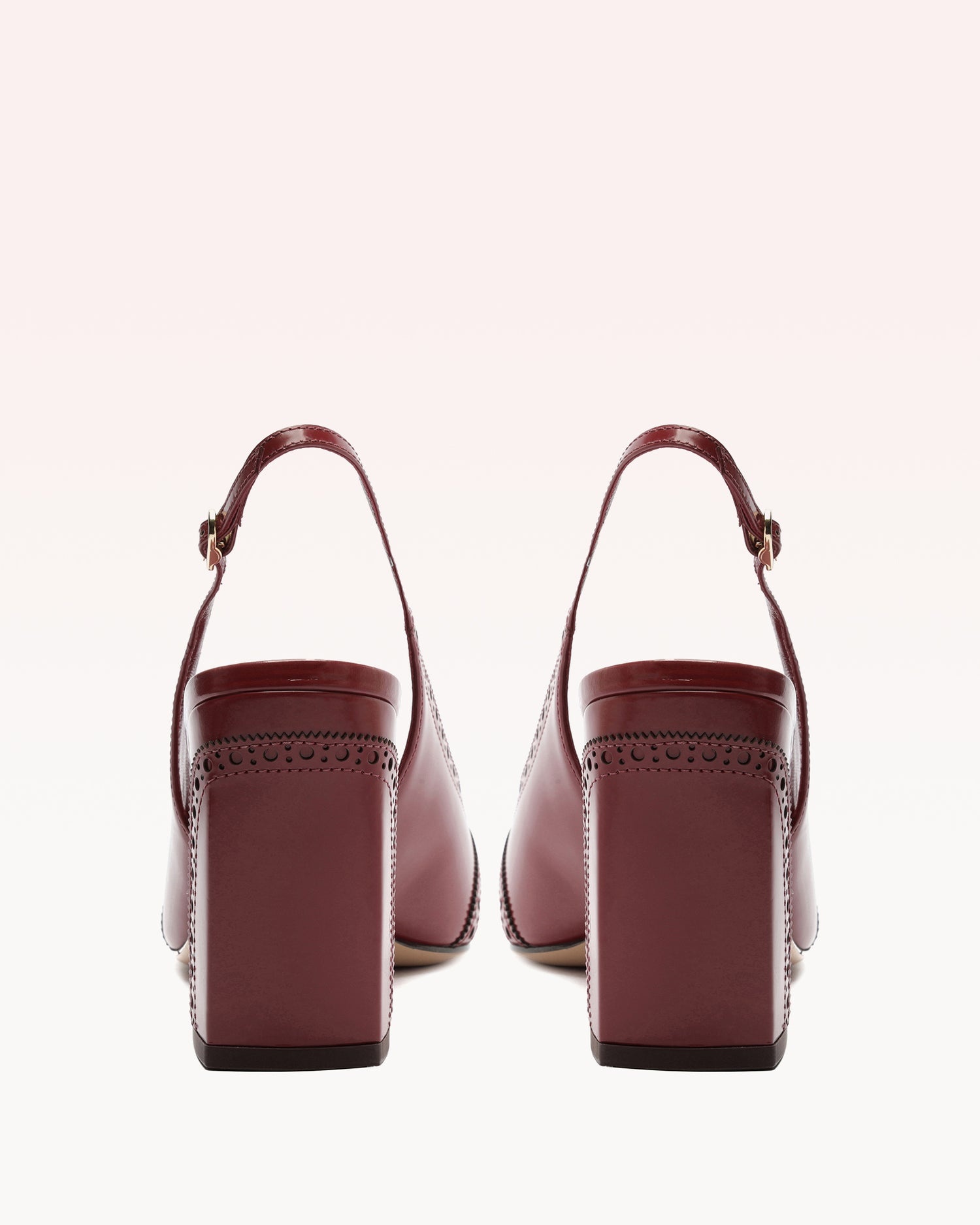 SLINGBACK BROGUE 85 RED - 4