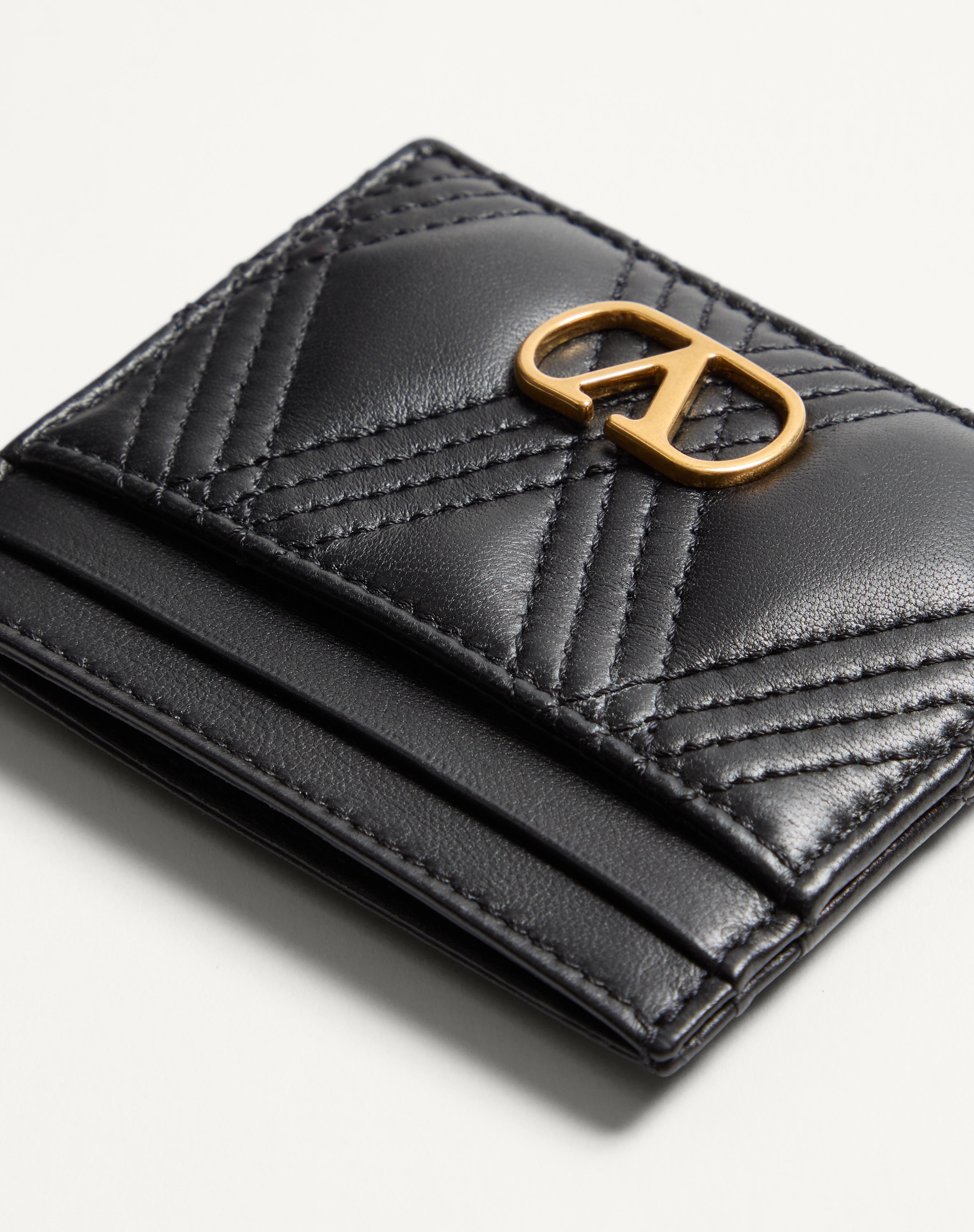 VALENTINO GARAVANI QUILTIE 67 CARDHOLDER IN QUILTED NAPPA LEATHER - 5