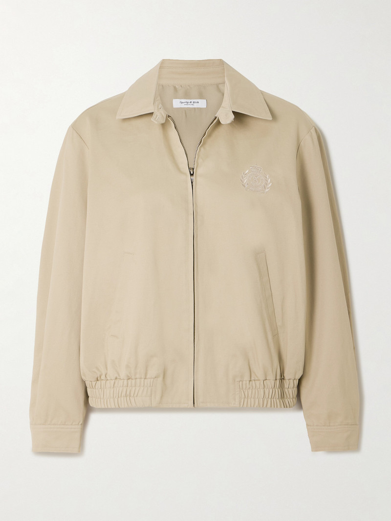 Prep H & w Crest Embroidered Cotton-twill Jacket 1