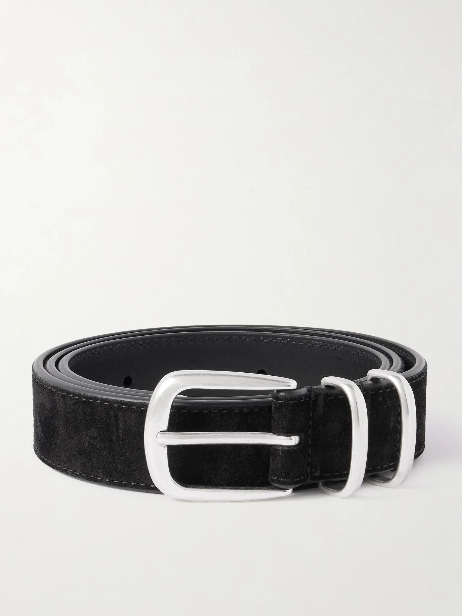 3cm Suede Belt Black - 1