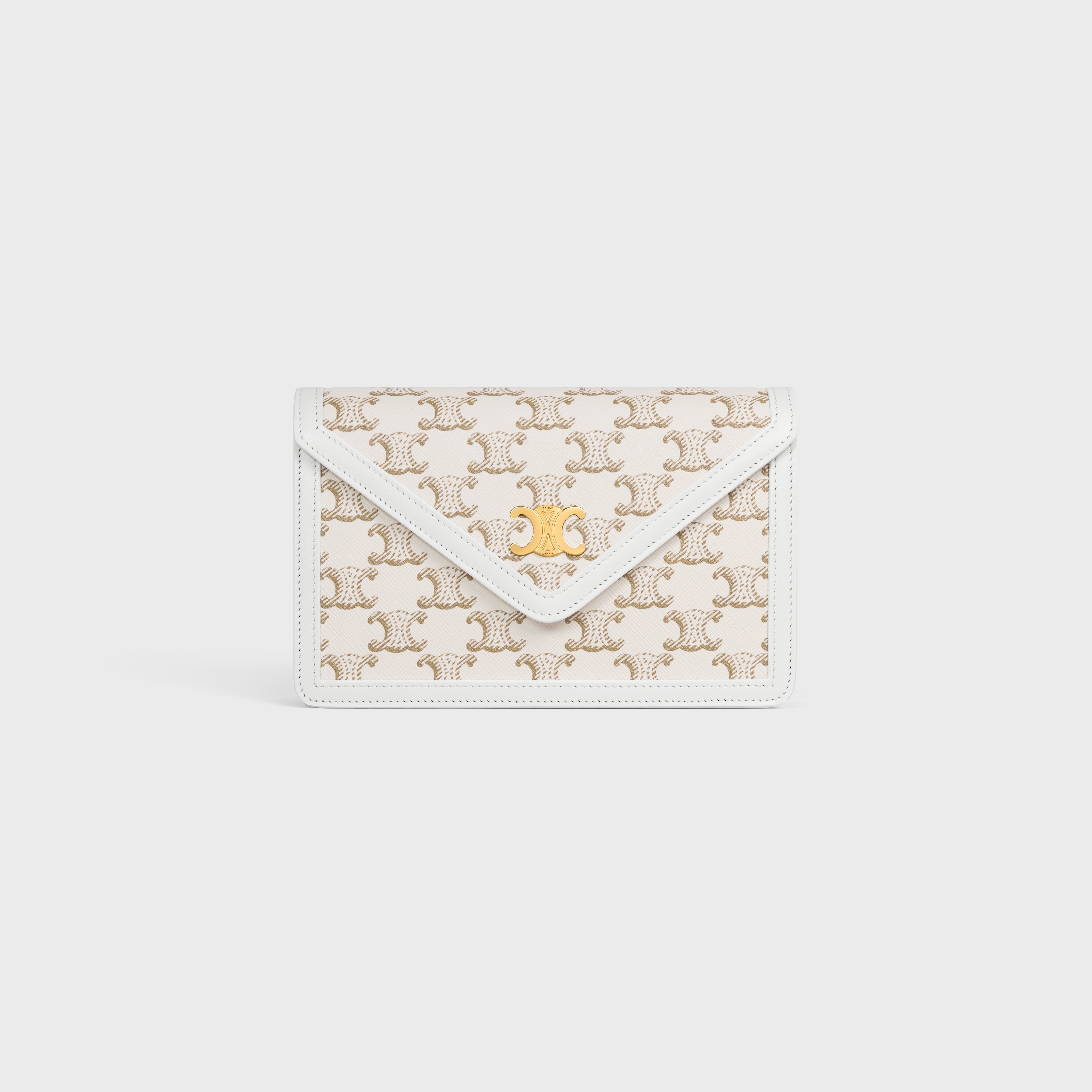 WALLET ON CHAIN in triomphe canvas and calfskin - 1