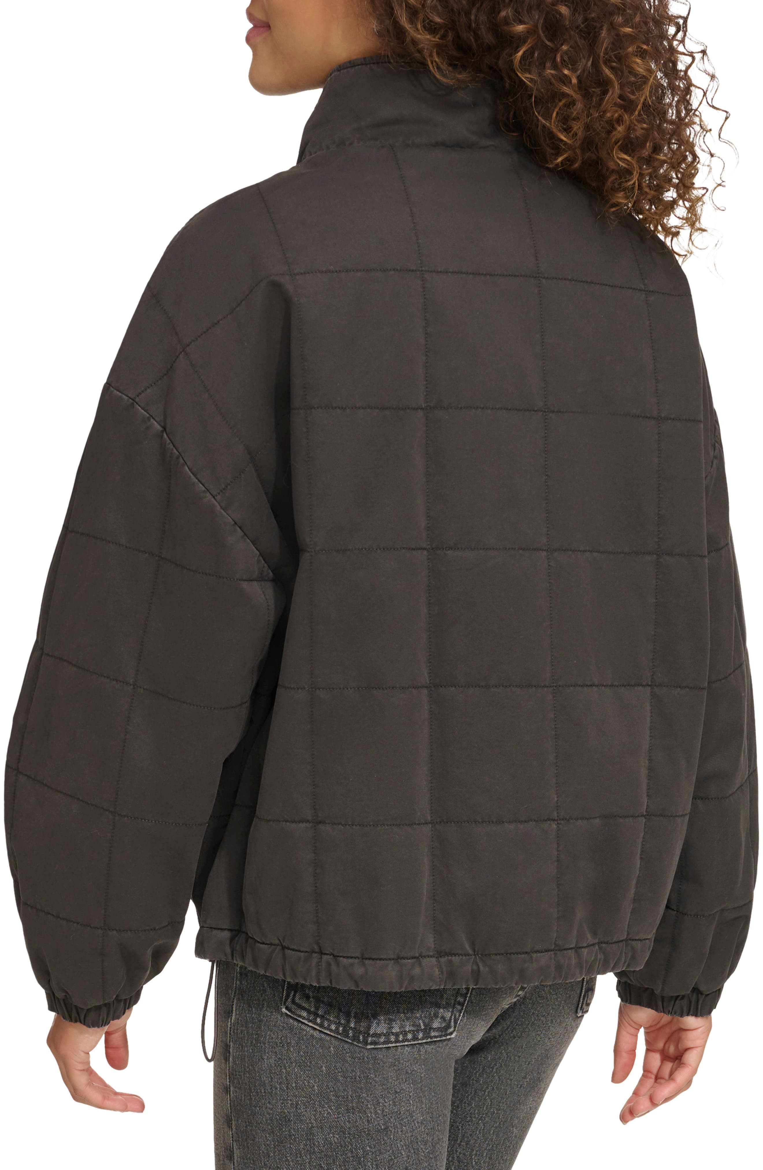 levi's Box Quilted Water Resistant Cotton Jacket in Charcoal at Nordstrom - 2