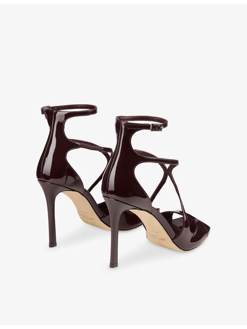 JIMMY CHOO Azia 95 Patent Leather Sandals outlook