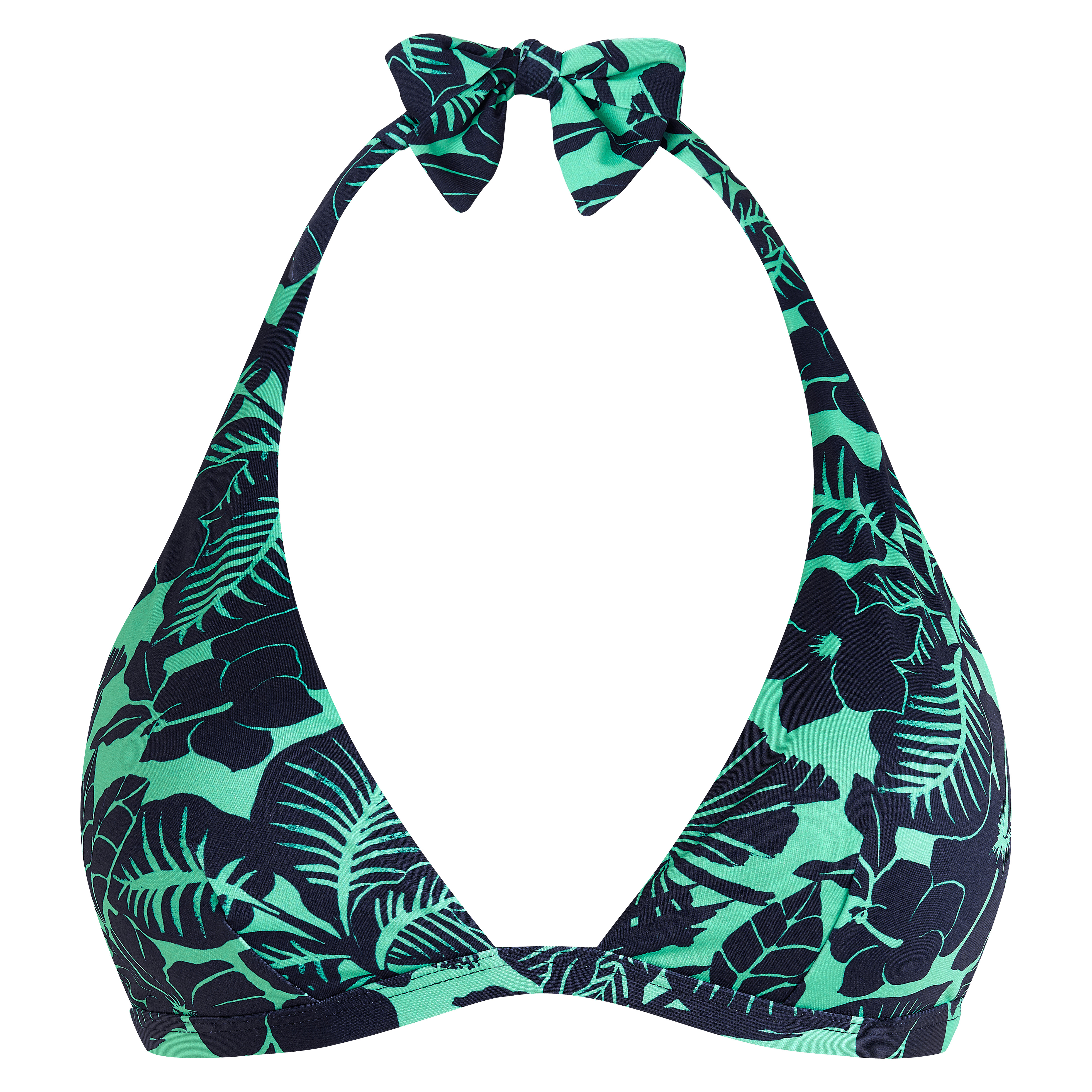 Women Halter Bikini Top Flowers Paradise - 1