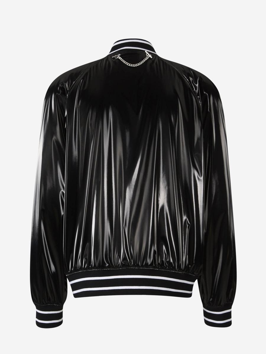 Alexander McQueen Lacquered Bomber Jacket - 2