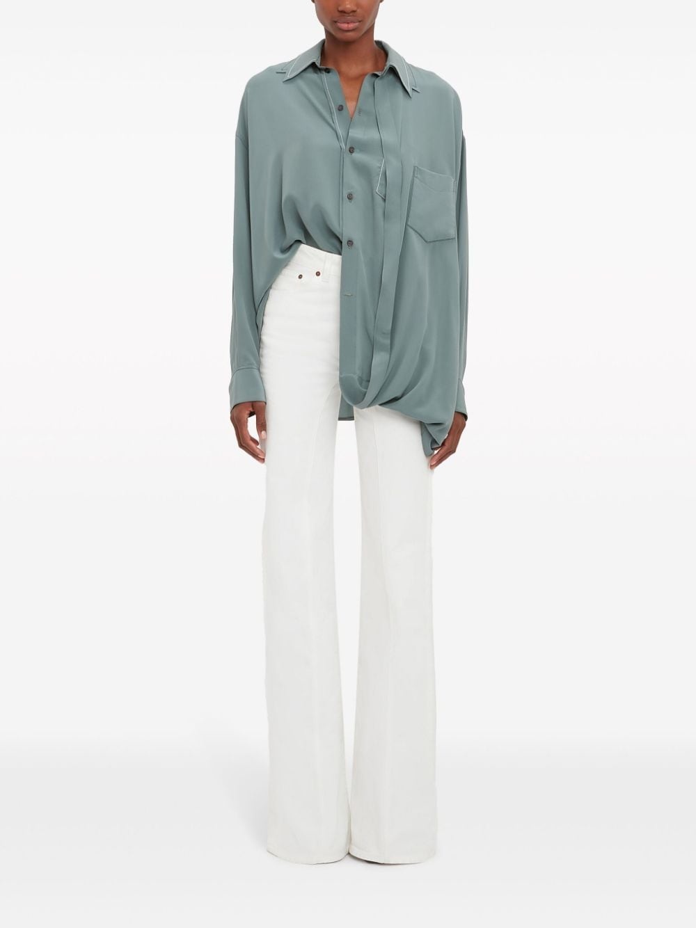 long-sleeve double-layered shirt - 2