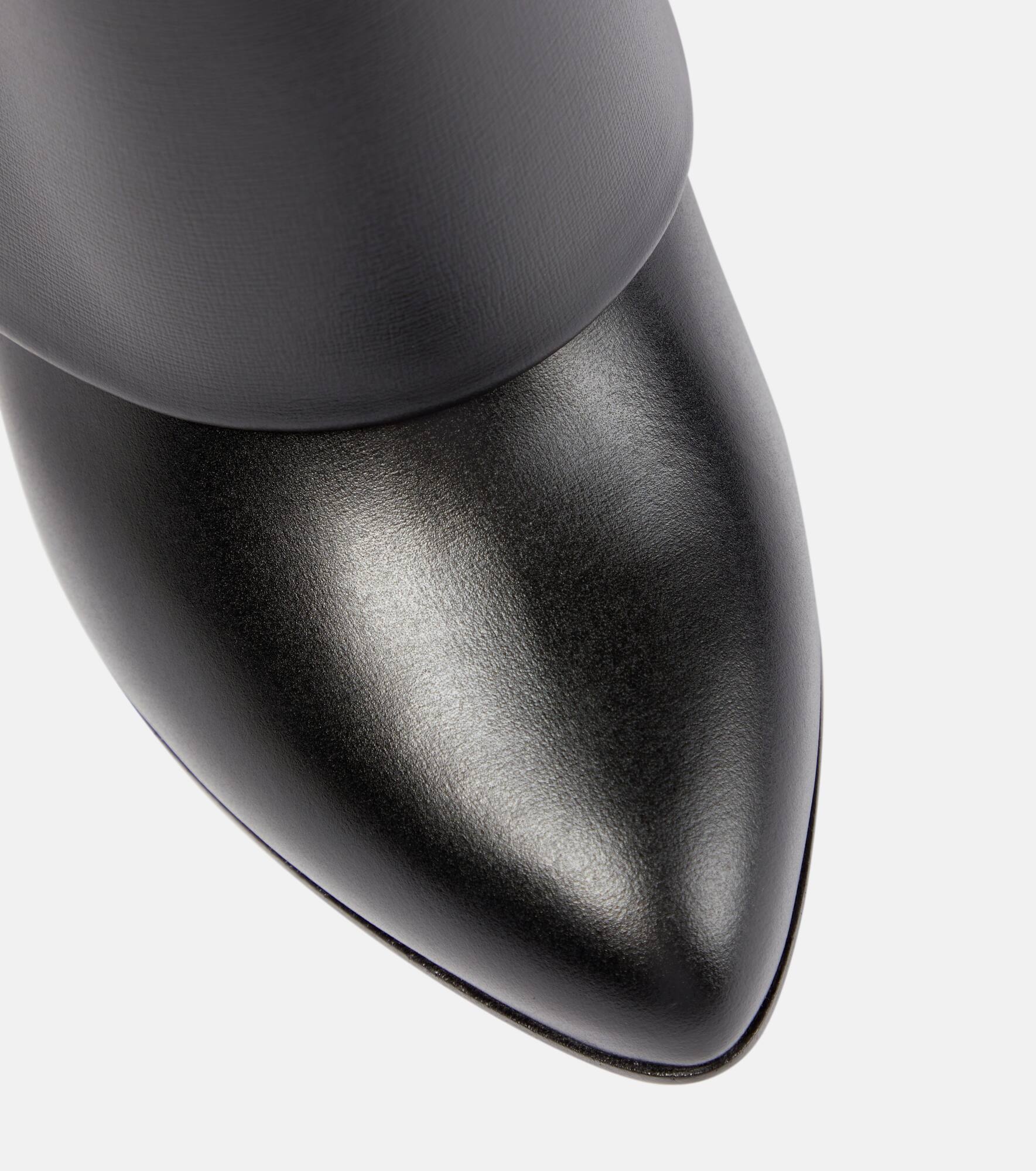 Shark Lock leather ankle boots - 5