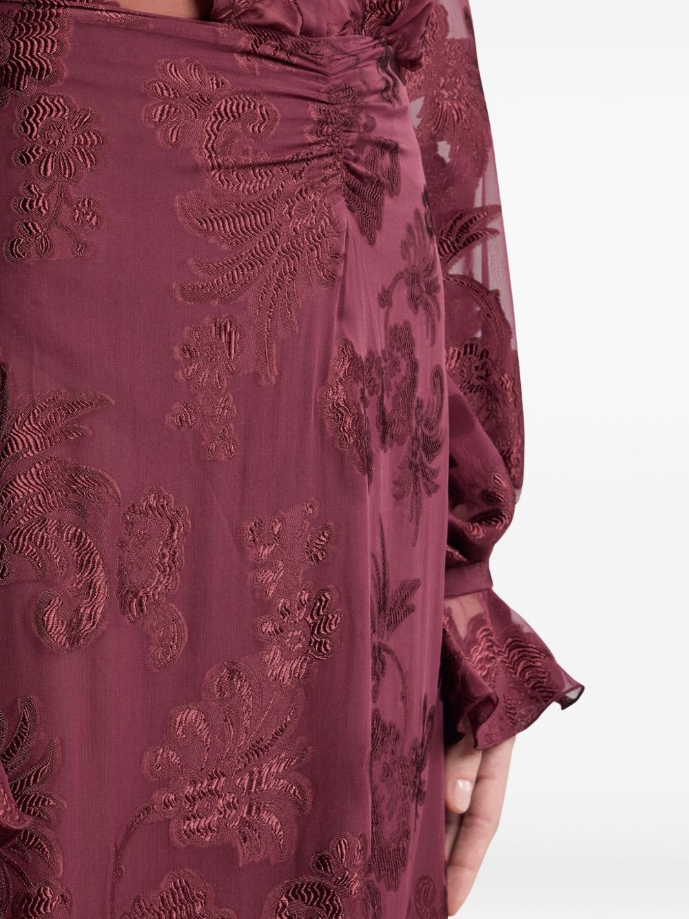 floral-print ruffled maxi skirt - 5