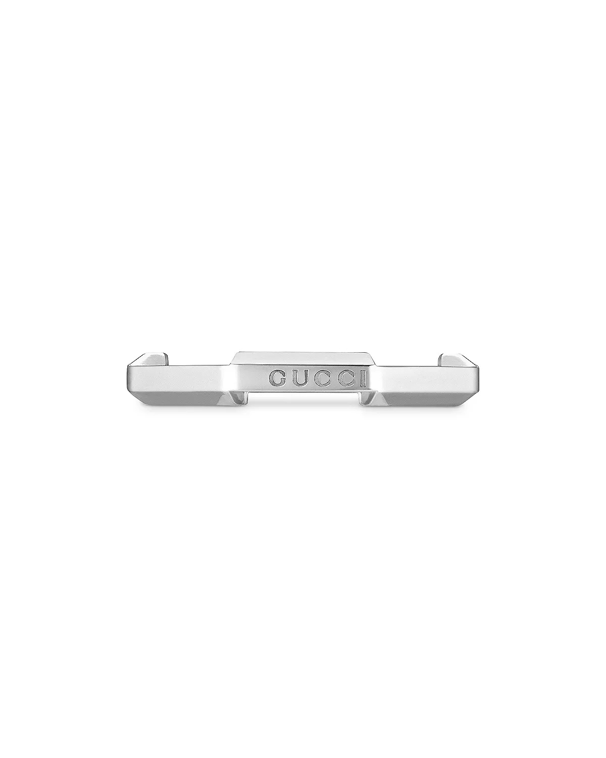 18K White Gold Link To Love Mirror Ring - 1
