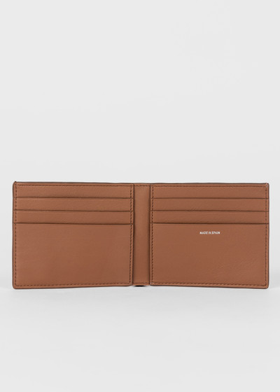 Paul Smith Brown Woven Front Calf Leather Billfold Wallet outlook