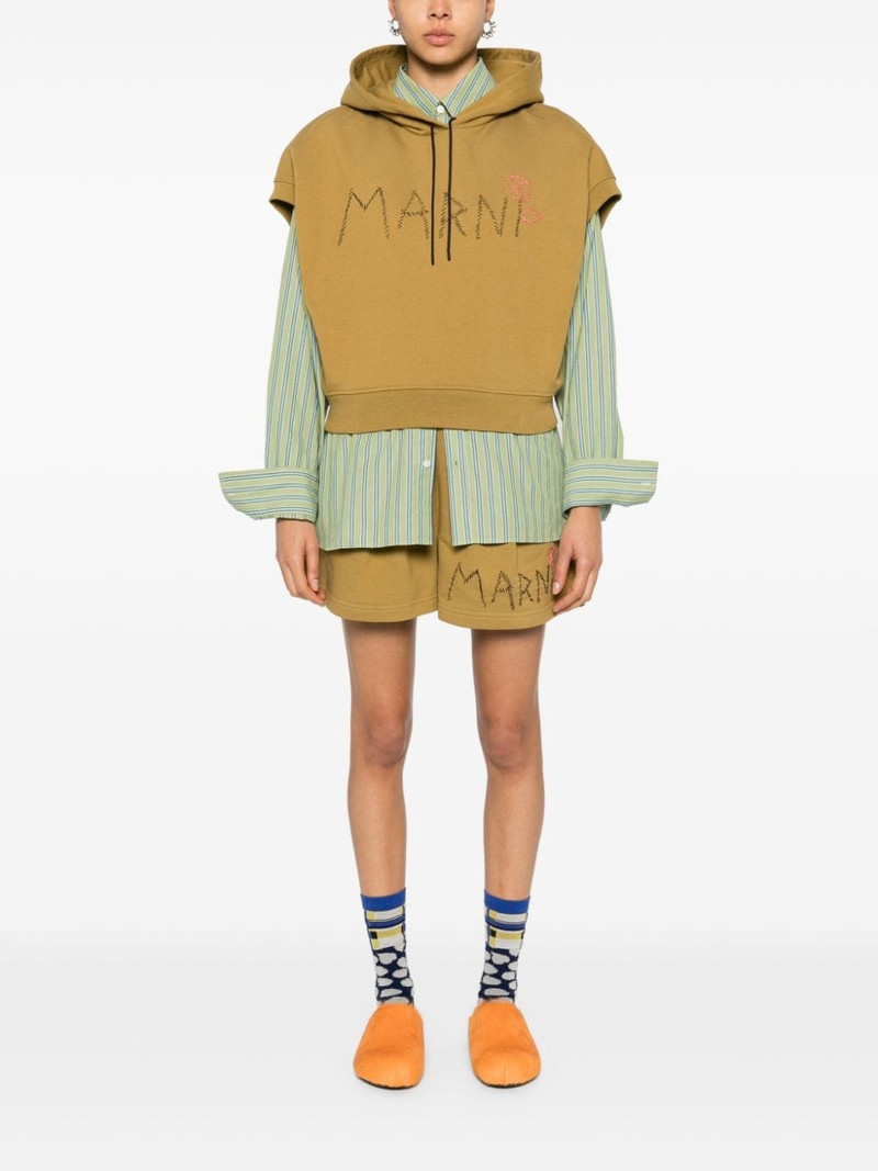 Marni logo-embroidered track shorts outlook