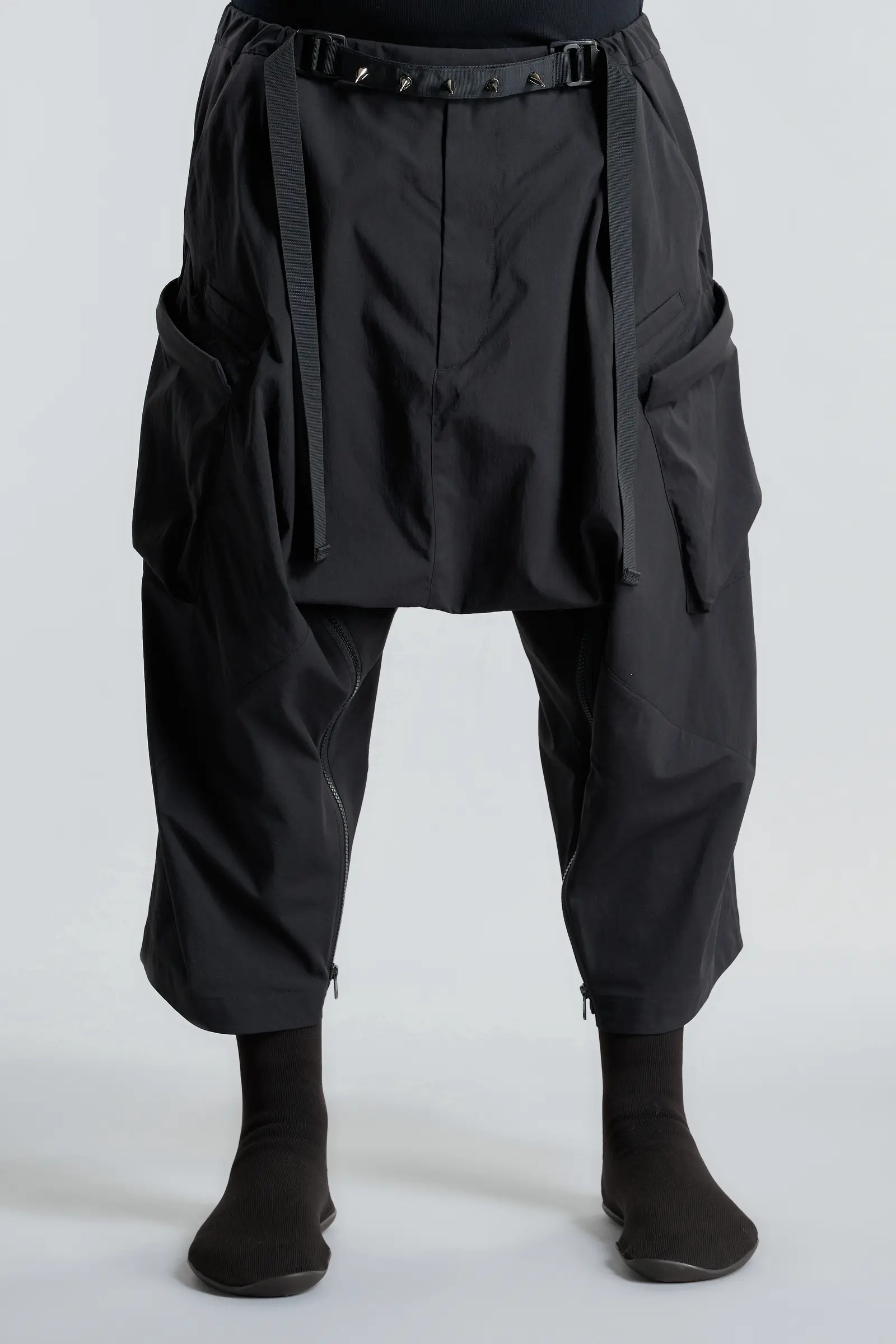 SK30-M Nylon Stretch Convert Cargo Skirt Black - 6