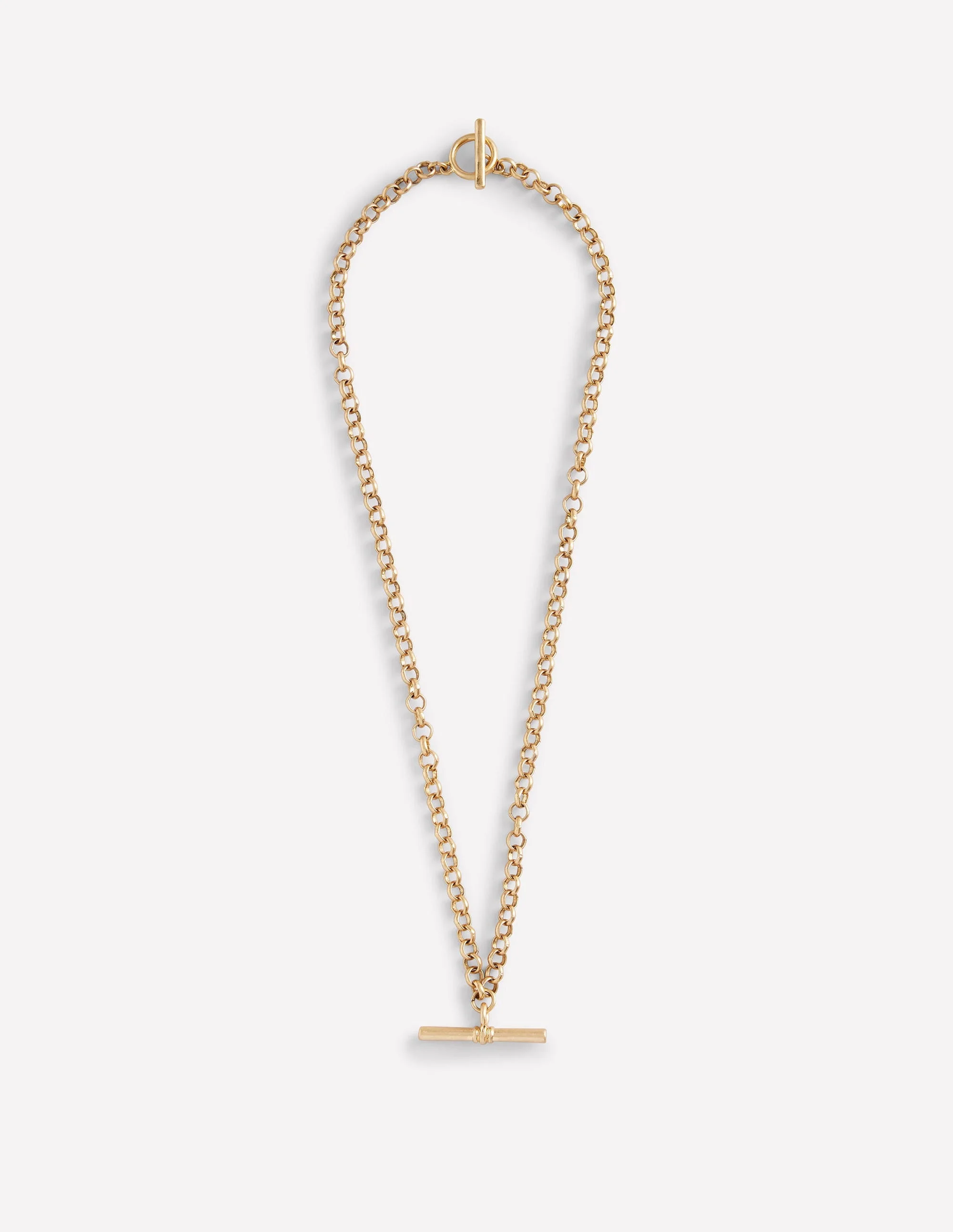 T-bar Chain Necklace-Gold Colour - 1