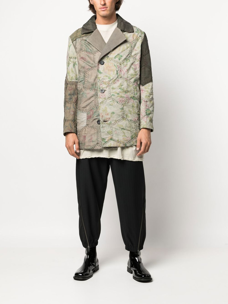 By Walid Jacob quilted pea coat outlook