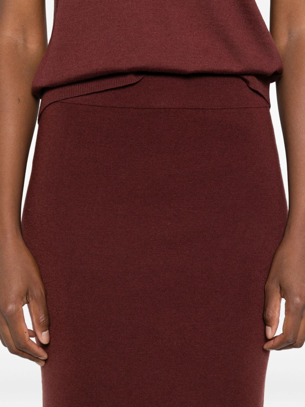 elastic-waistband midi skirt - 5