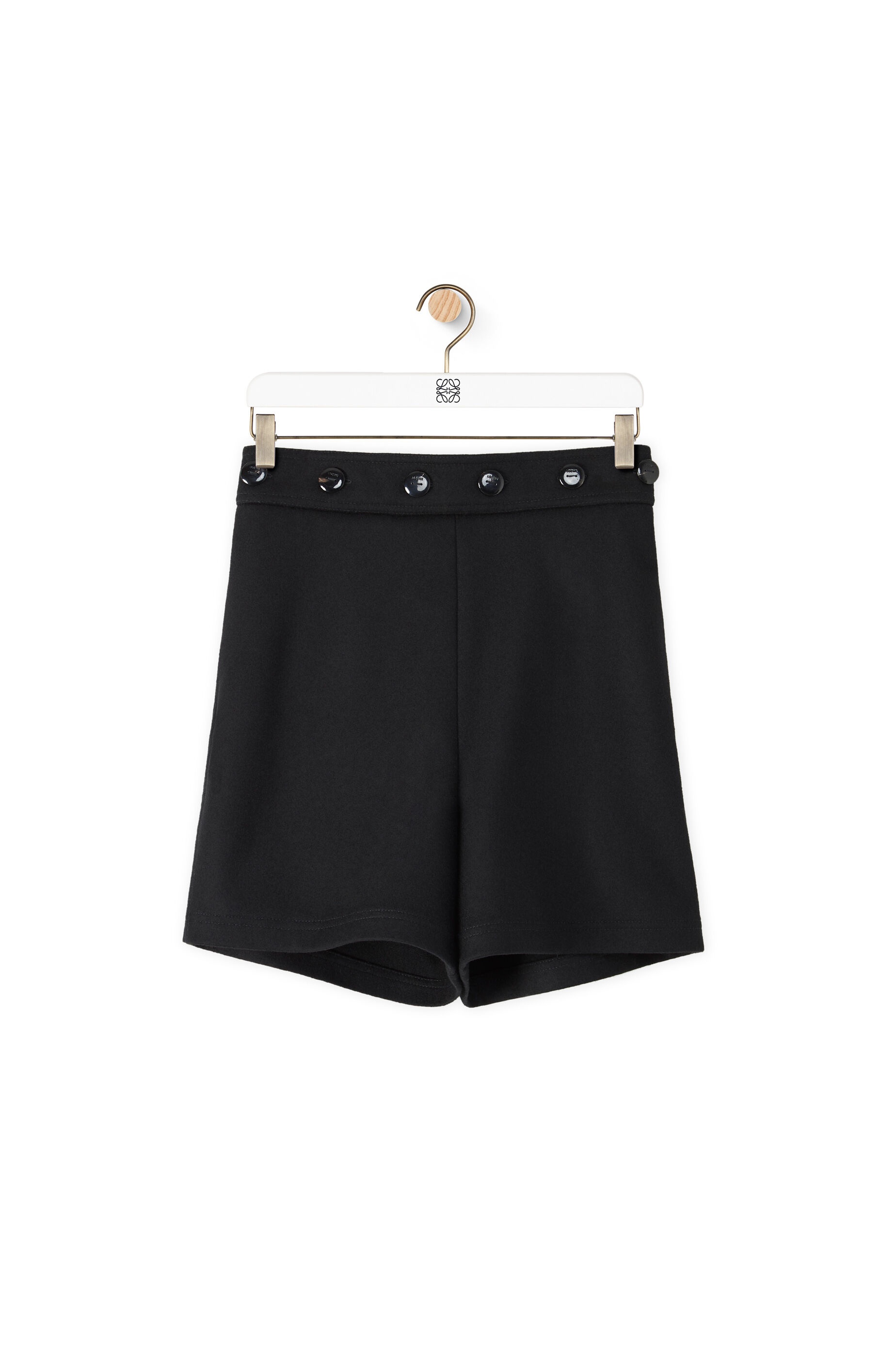 Button shorts in wool - 1