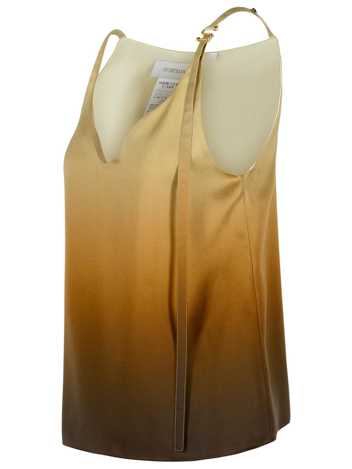 Sportmax 'Alcuno' Beige Gradient Silk Top Women - 2