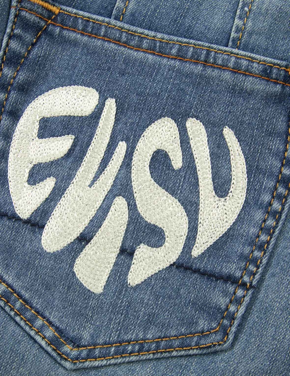 LOGO AND SEAGULL EMBROIDERY SKINNY JEANS - 7