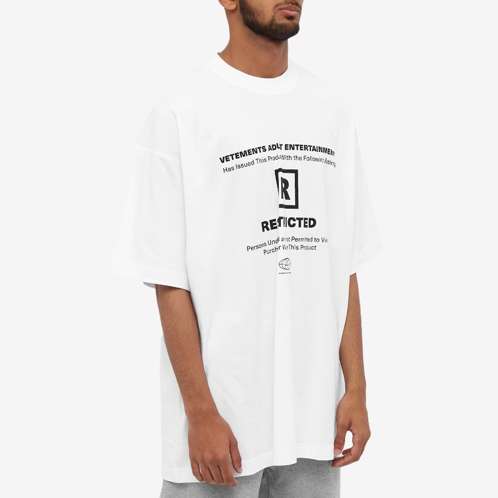 VETEMENTS Oversized 18+ Restricted Tee - 4