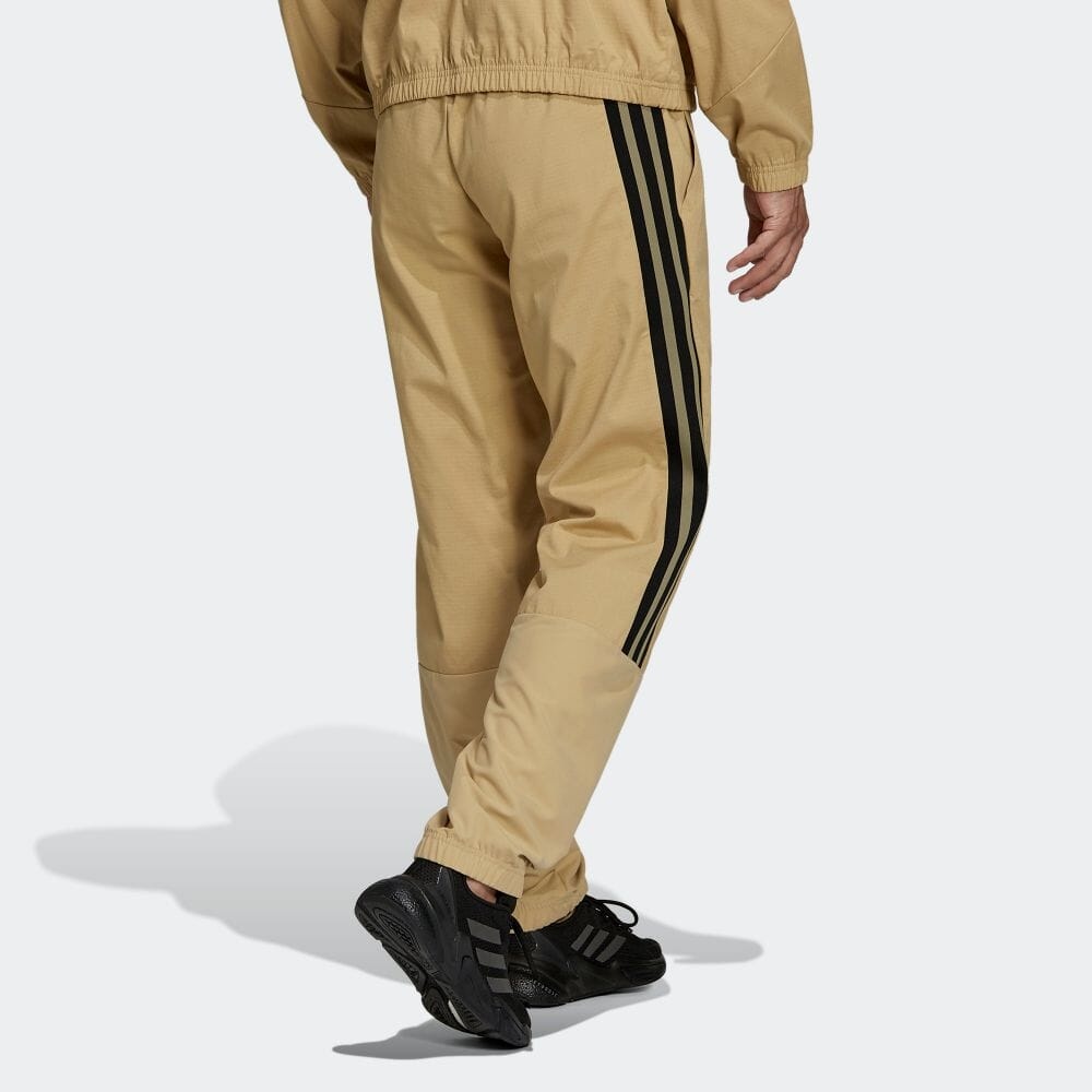 Men's adidas Colorblock Splicing Woven Sports Pants/Trousers/Joggers Khaki HA6568 - 3