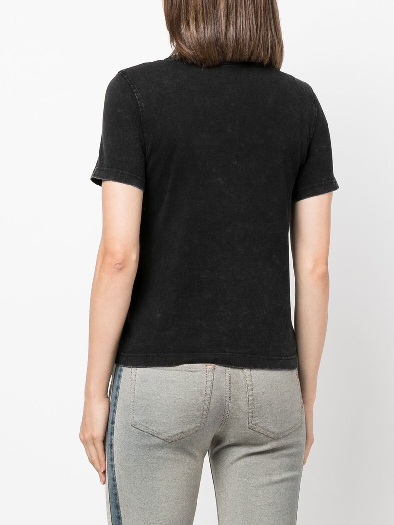 distressed-finish slogan-print T-shirt 4