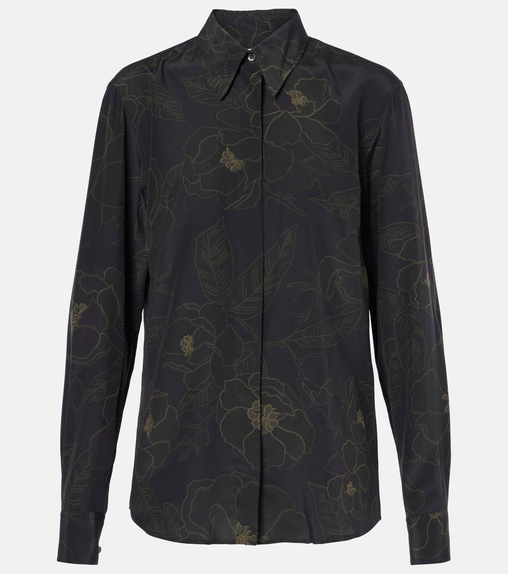 Floral silk shirt - 1