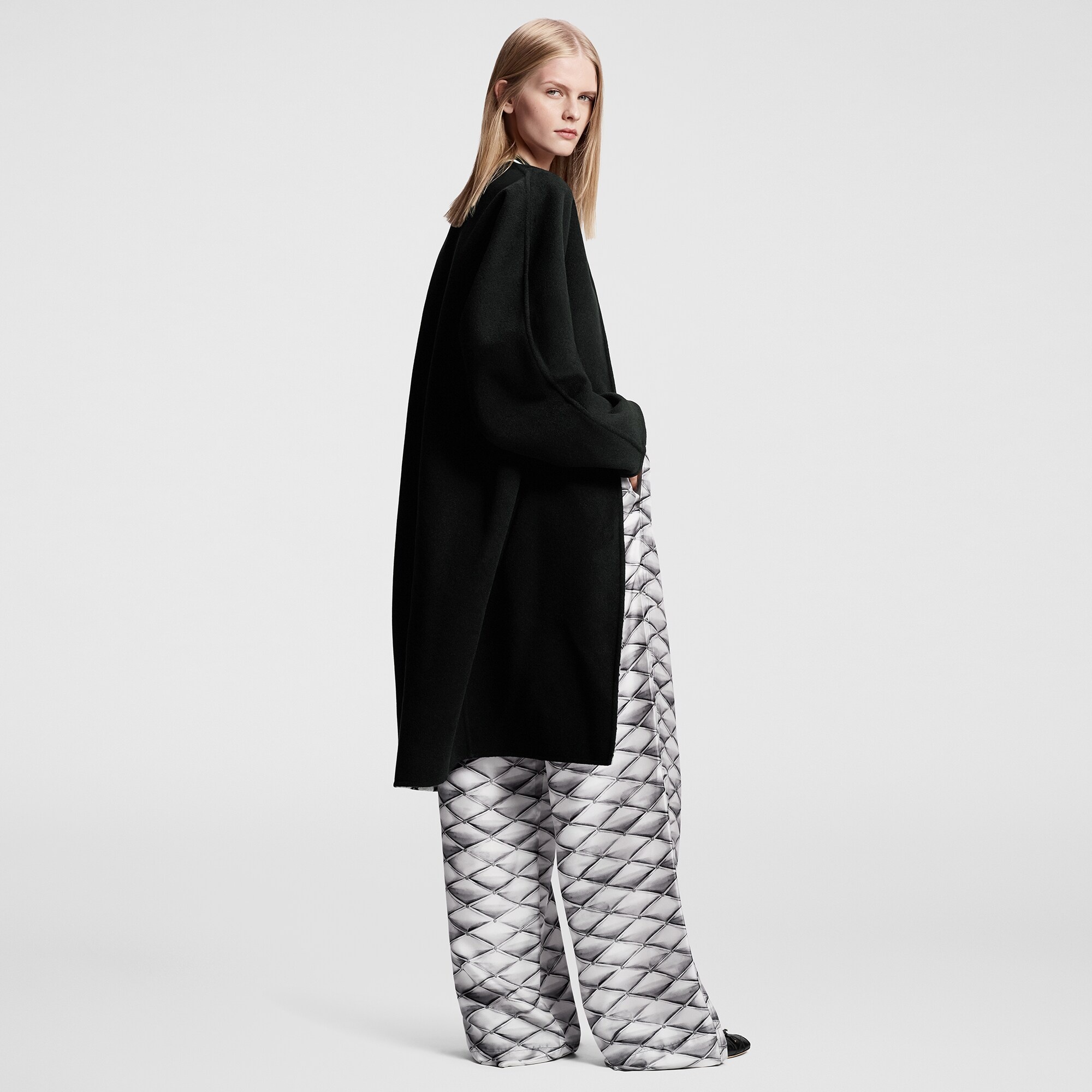 Malletage Jacquard Double Face Coat - 3