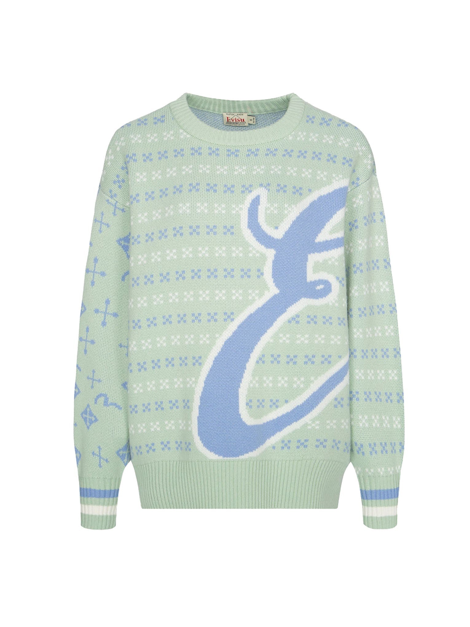 Logo Calligraphy Jacquard Knitted Sweater - 10