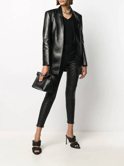 Alexander McQueen skinny lambskin trousers outlook