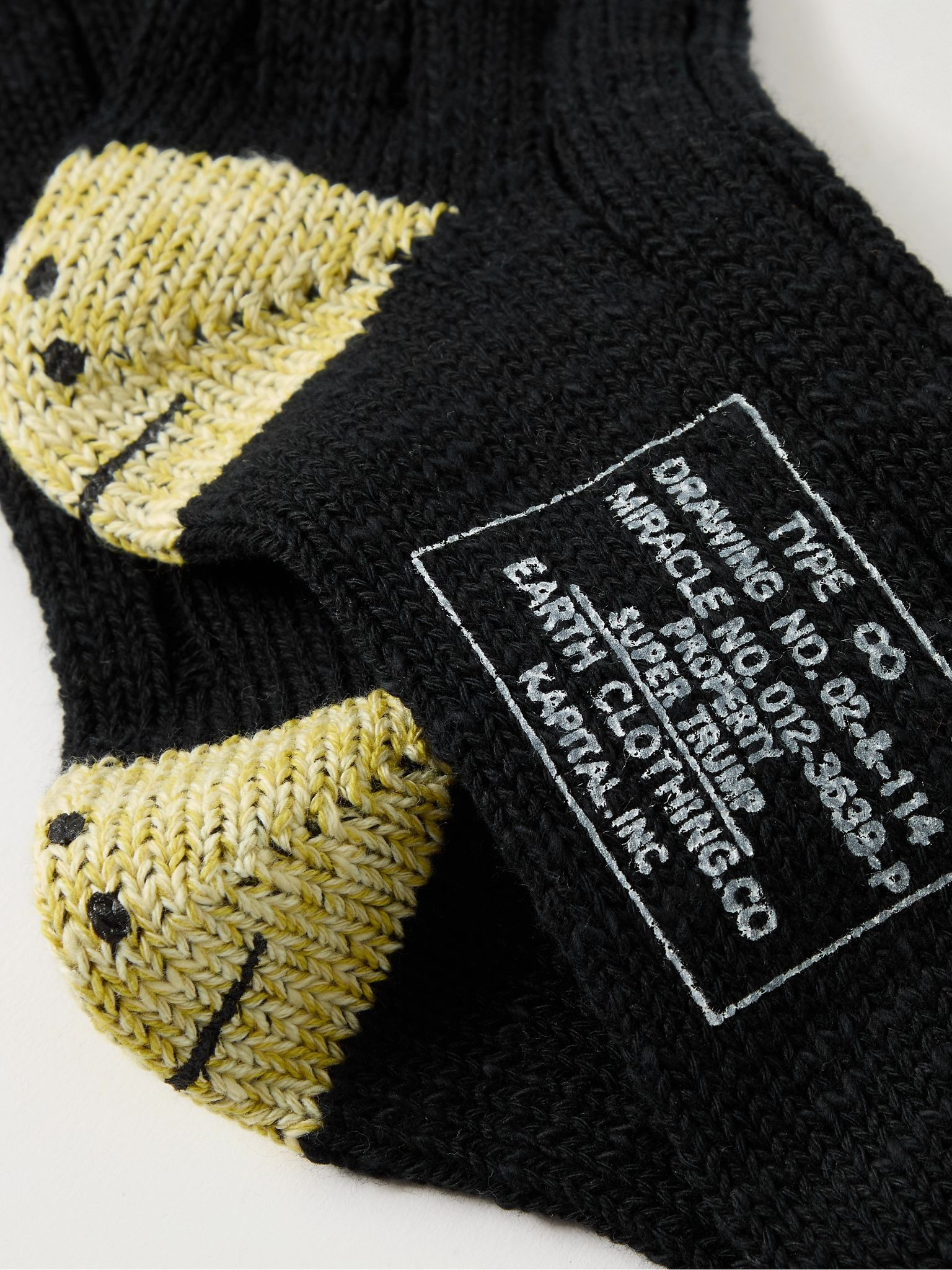 Intarsia-Knit Cotton-Blend Socks Black - 2