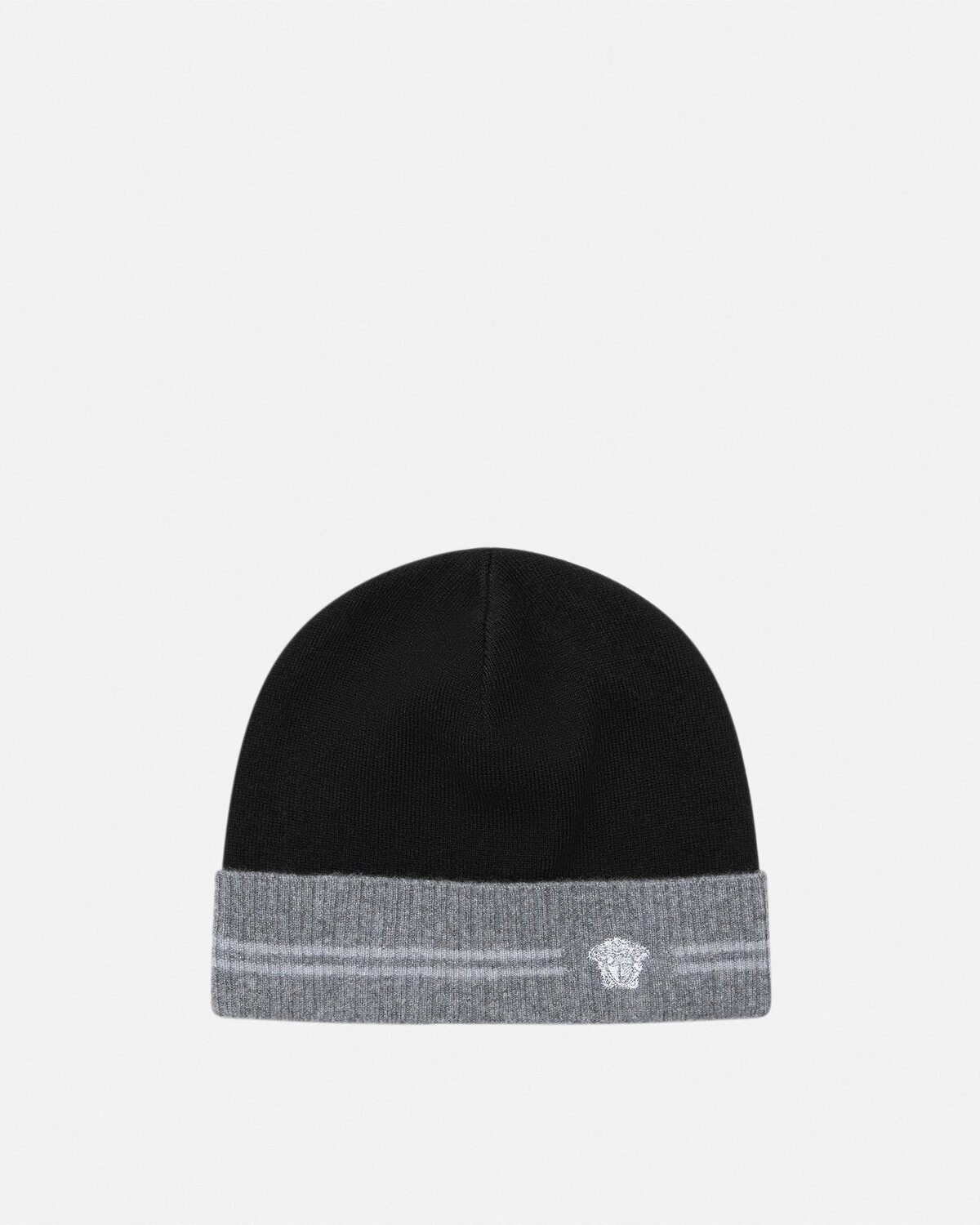 Embroidered Medusa Cashmere Knit Beanie - 1