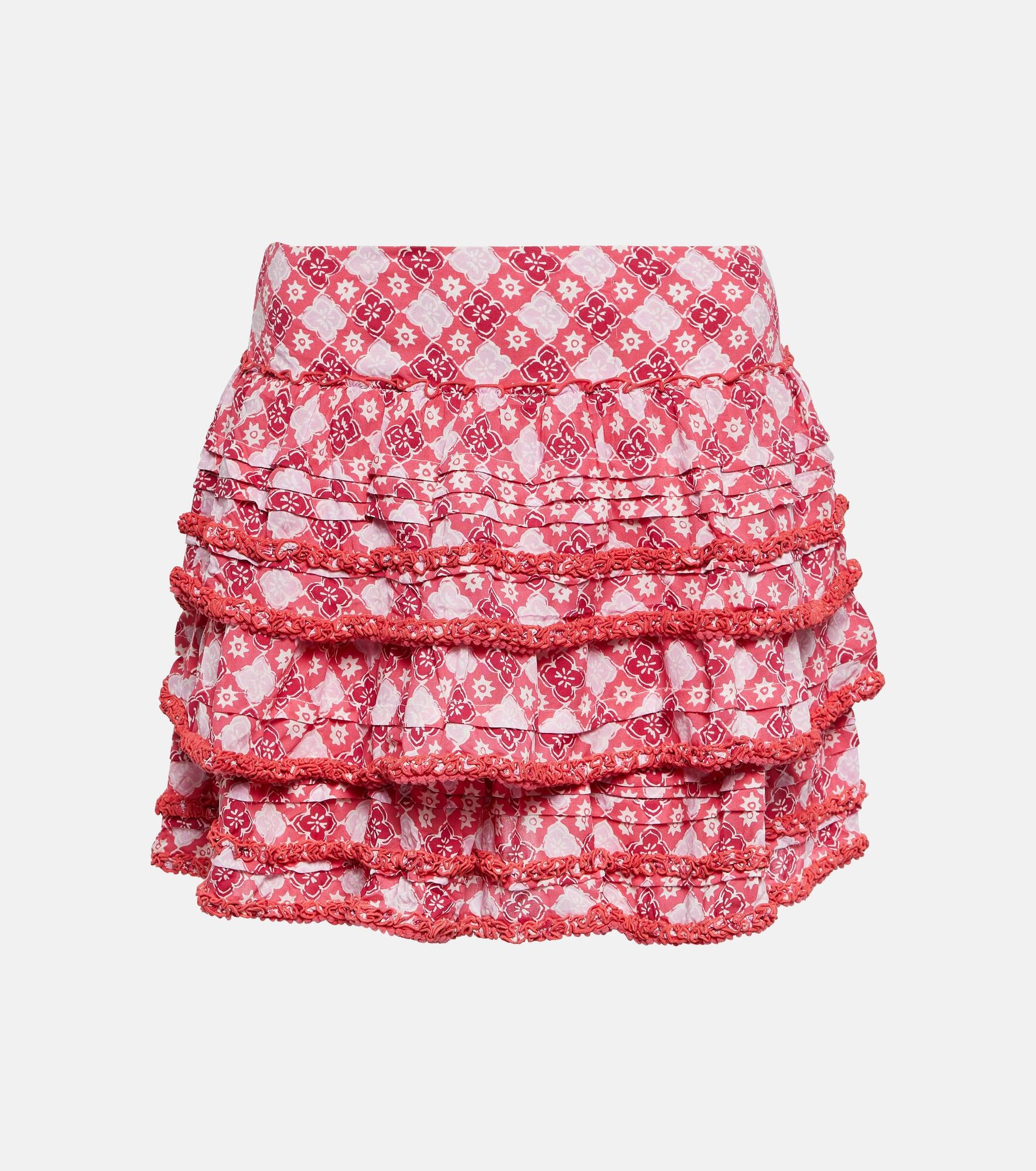Bibi printed tiered miniskirt - 1