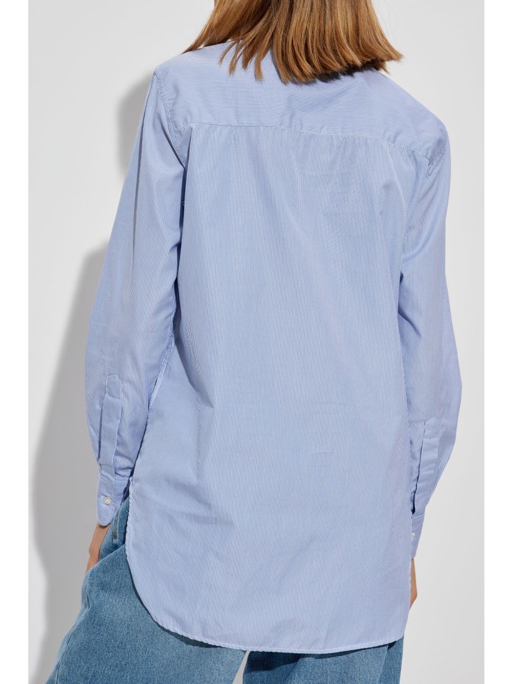 striped poplin shirt - 4