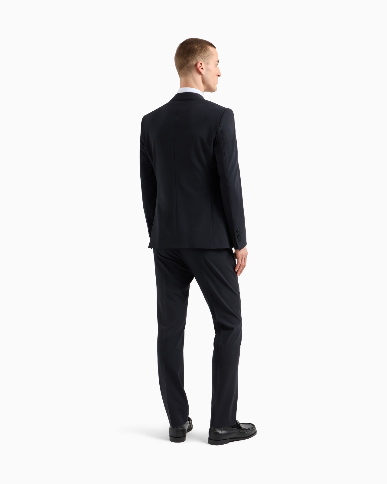 SINGLE-BREASTED SUIT IN VIRGIN-WOOL TWO-WAY STRETCH CANVAS - 3
