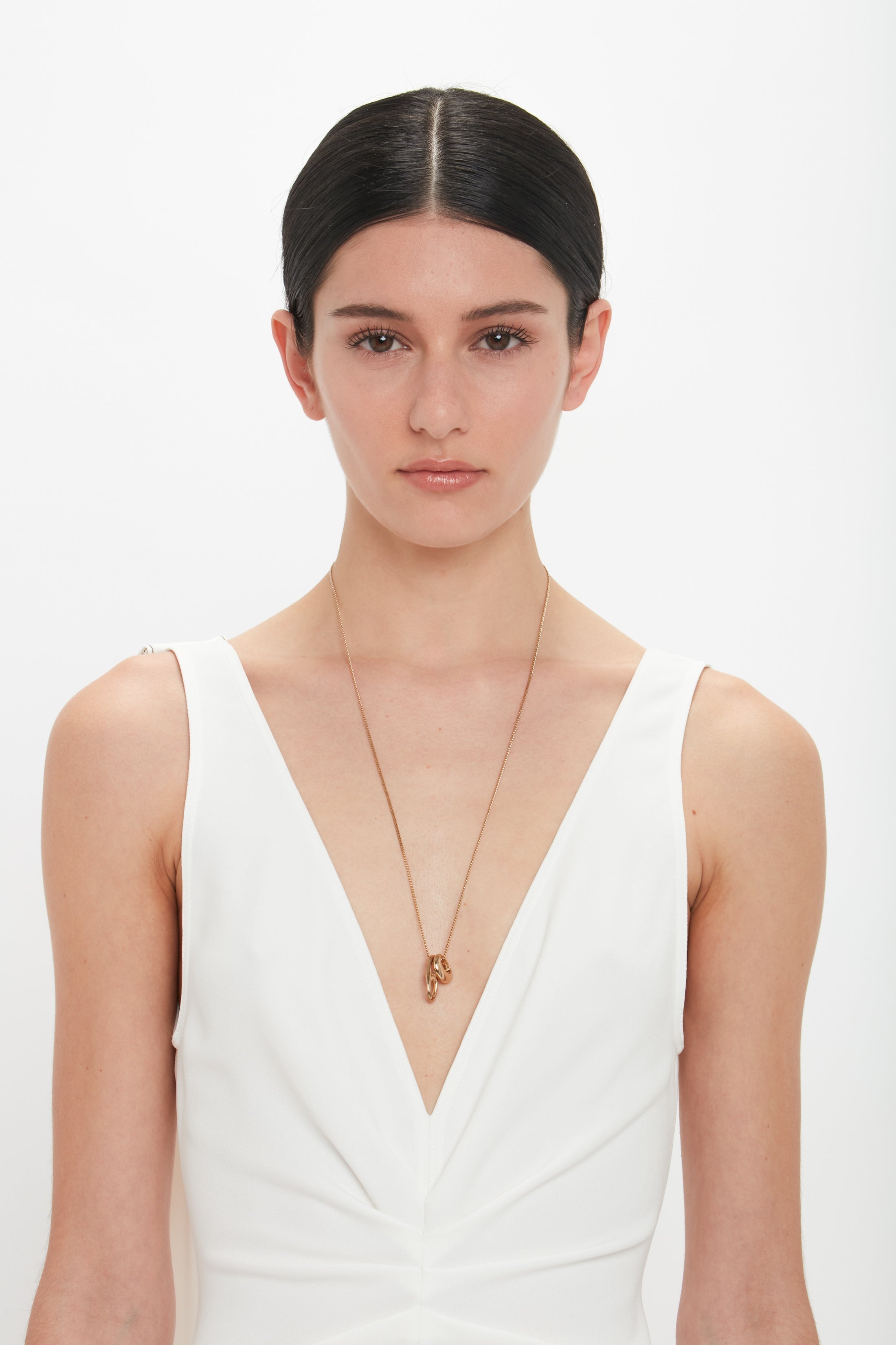 Exclusive Absract Charm Necklace In Light Gold - 5