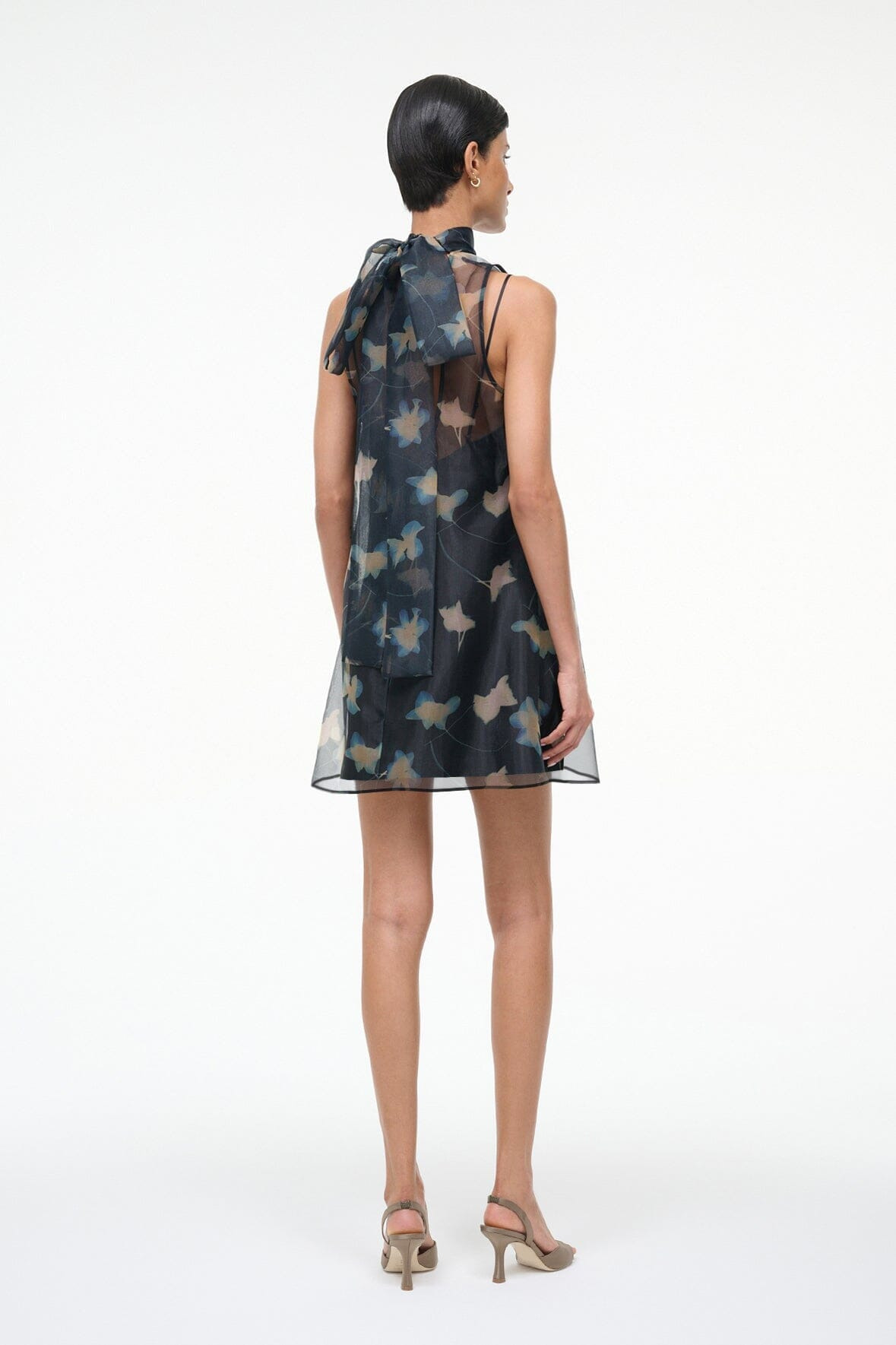 STAUD ALBEE MINI DRESS BOTANICAL SHADOWS - 3