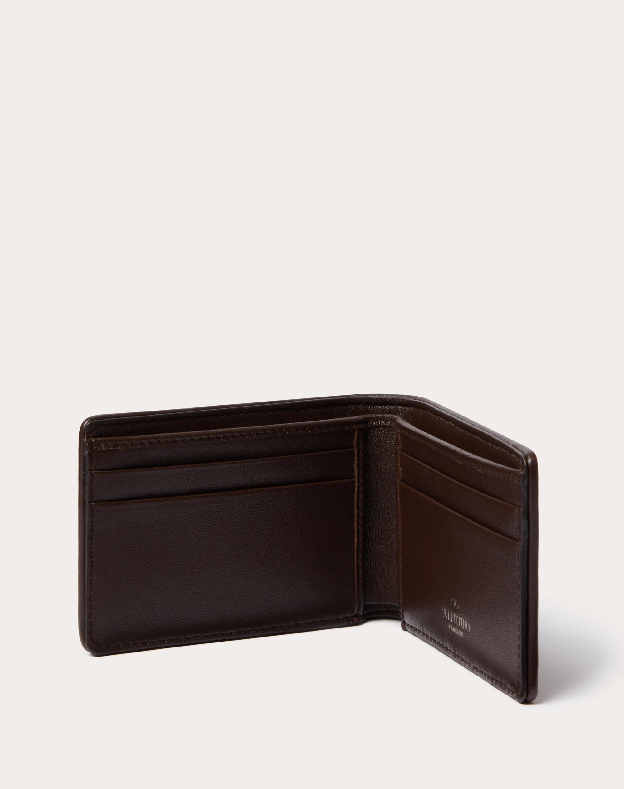 TOILE ICONOGRAPHE WALLET FOR US DOLLARS WITH LEATHER DETAILS - 5