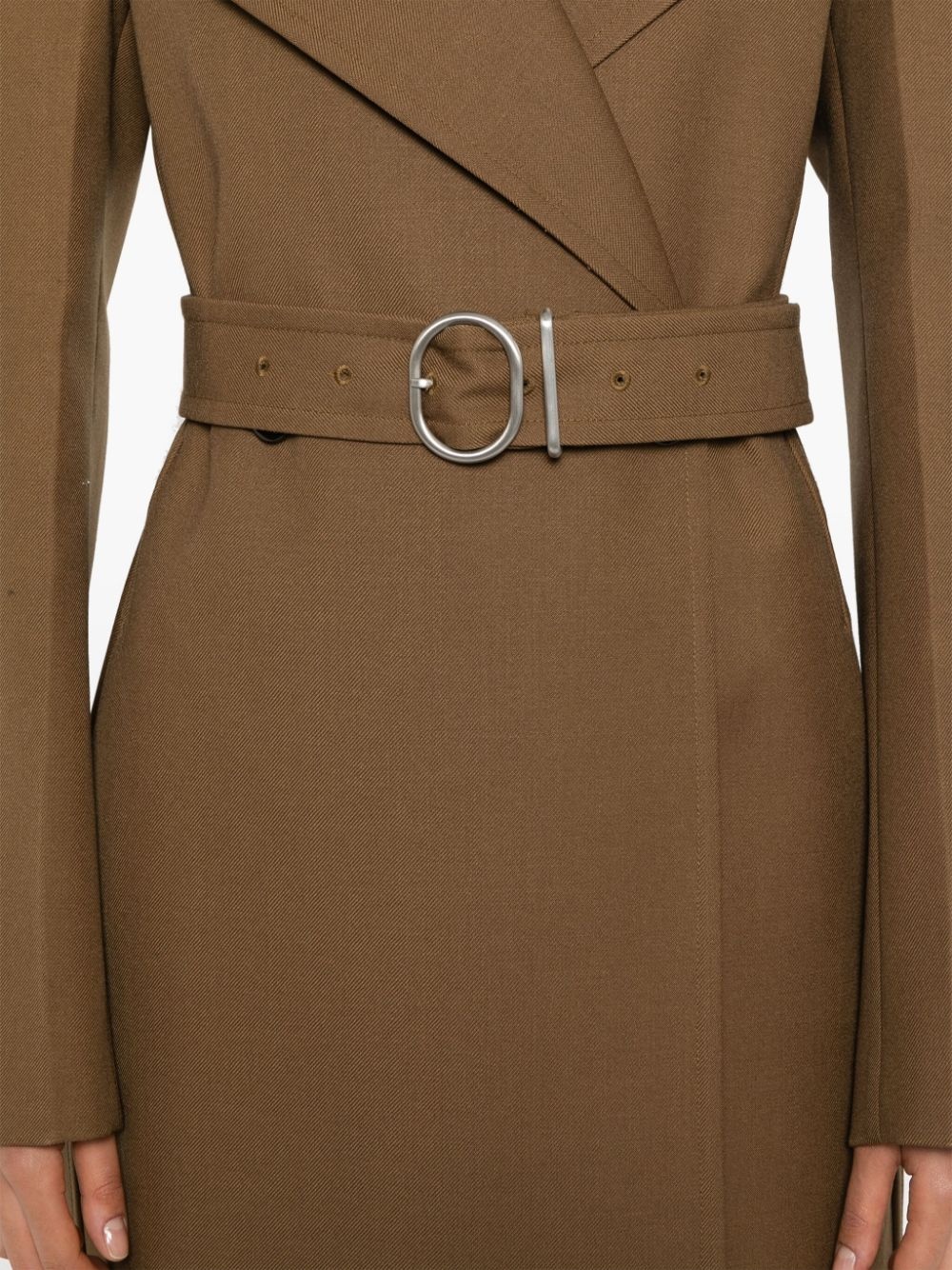 belted double-breasted coat - 5