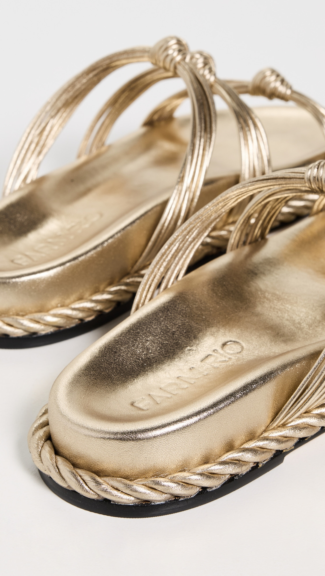 Gold Knot Slide Sandals - 3